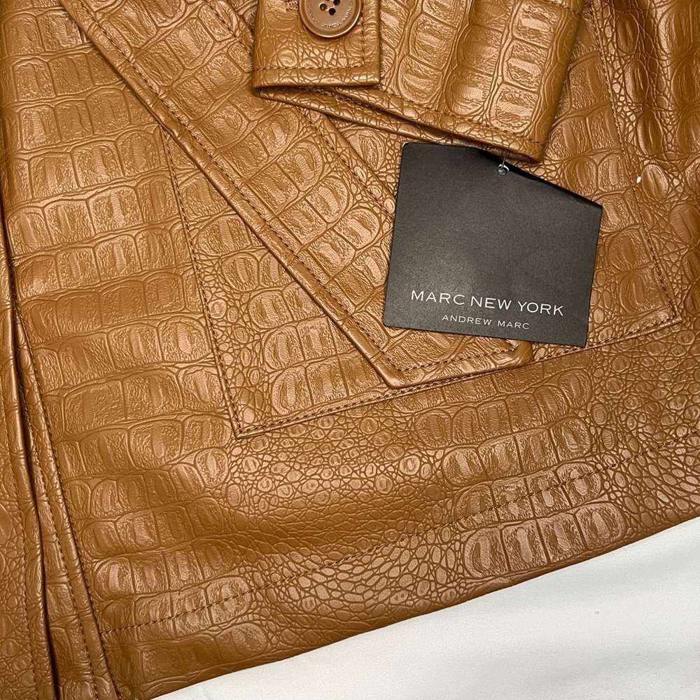 NWT! Marc New York by Andrew Marc Faux Crocodile Jacket - Picture 8 of 10